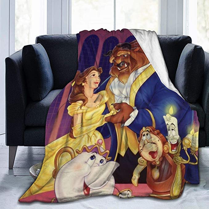 RUIFUDA Auty and The Be_AST Super Soft and Comfortable Blanket Sherpa Throw Flannel All Season Available for Men Women Kids L