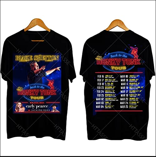 Bl%ake Tour 2023 Sh%elt%on t shirt, Back To The Ho%nky To%nk tour 2023, Shirt For Fan, Graphic design Trending Unisex Cotton for Men and Women