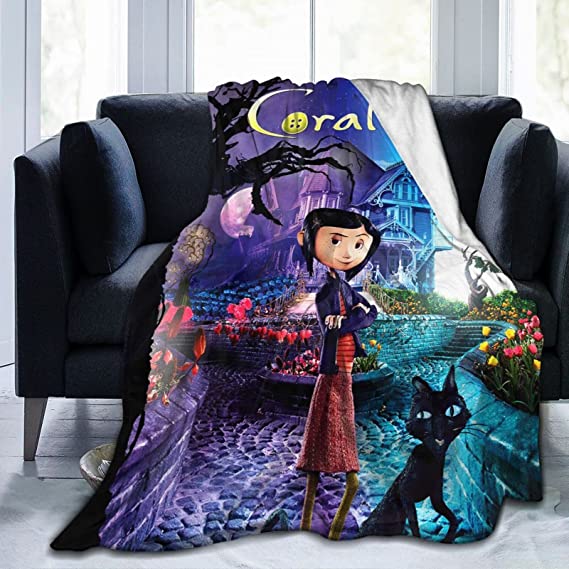 Suping Horror Blanket Ultra-Soft Micro Fleece Blanket Throw All Season Fuzzy Lightweight Throw Blankets for Office Company Home Couch Bed Sofa 80”X60”, Black-1