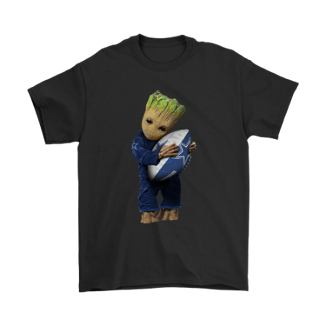 3D Groot I Love Dallas Cowboys NFL Football Shirts_Black_S