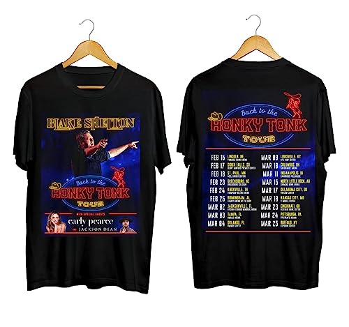 Blake Tour 2023 Shelton t shirt, Back To The Honky Tonk tour 2023, Shirt For Fan, Graphic design Trending Unisex Cotton for Men and Women
