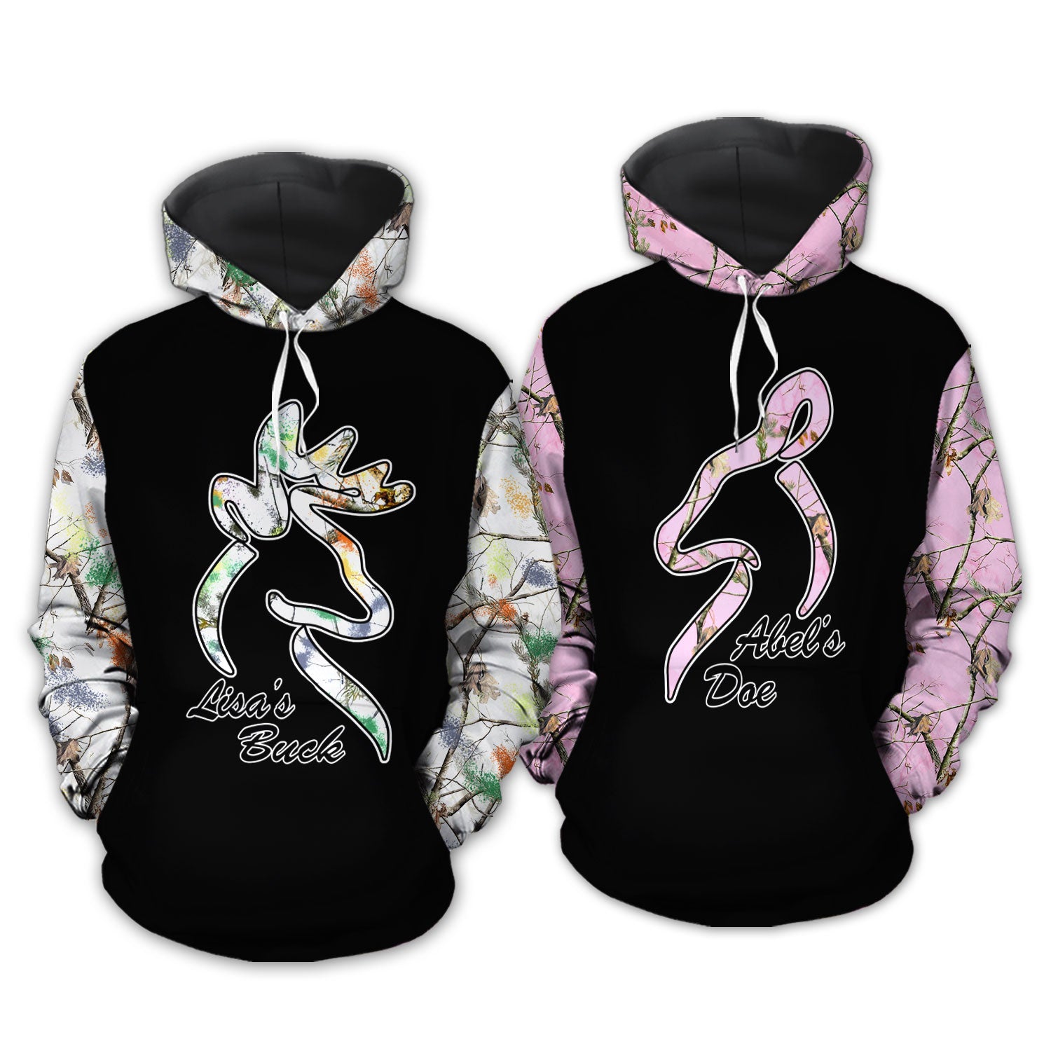 SATIGI Deer Hunting Hoodie Buck Doe Deer Hunting Camo Hoodie Hunting Hoodie Deer Hunting Sweatshirt Hunting Jacket Gear For Hunting Trip Hunting Gift For Your Lovers Birthday