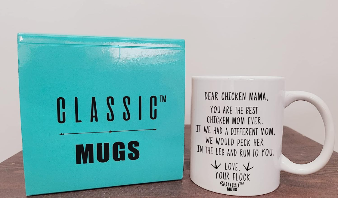 Dear Chicken Mama Ceramic Coffee Mug Funny Chicken Gifts for Women, Chicken Gifts, Chicken Lady, Chicken Mom, Chicken Mug, Chicken Mom Gift, Chicken Whisperer Birthday Christmas Novelty Gift Ideas