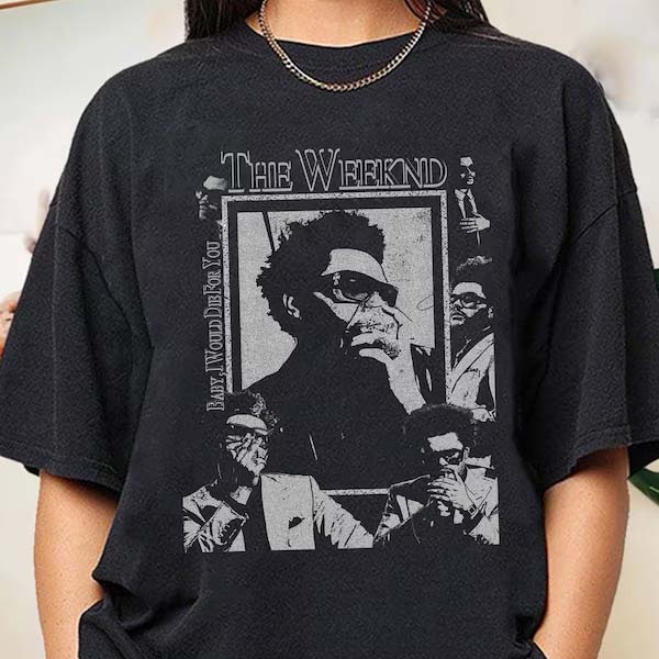 Vintage Weeknd T-Shirt, The Weekend T-Shirt, Hip-Hop Music Shirt, Starboy After H0urs Album tee, Weeknd Merch T-Shirt Black