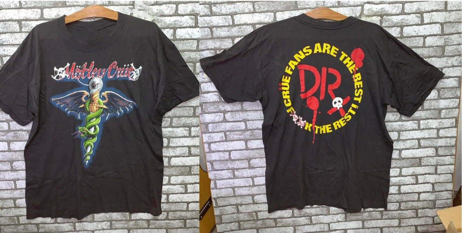 Vintage Motley Crue American Rock Band-Double Side Tshirt, Reprint Shirt for Fan