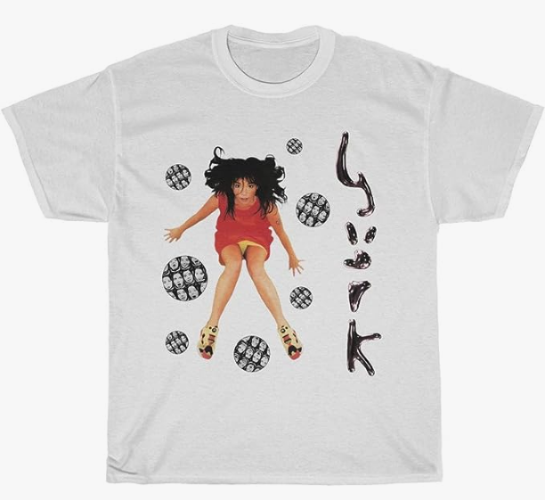 Bjork Reebok Shirt It’s oh so Quiet Shirt Musician 90s Vintage Tee Unisex Concert Shirt Tour, Bjork Vintage Look Multicolor