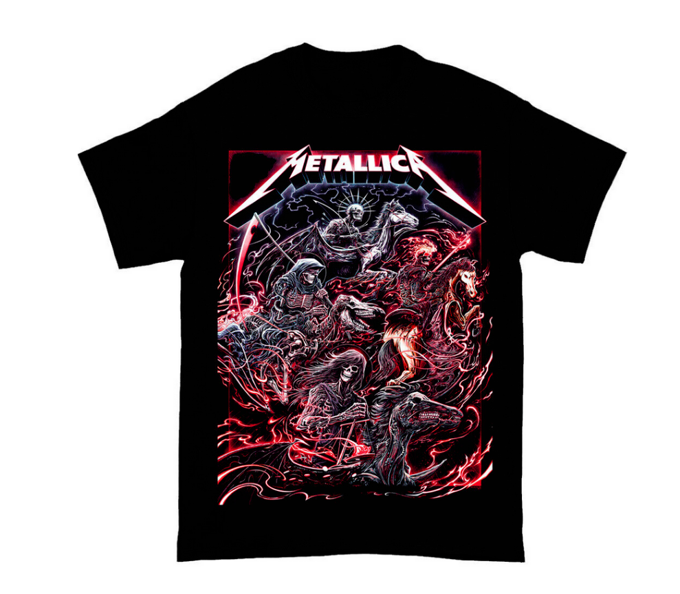 METALLICA SHIRT, METALLICA HEAVY METAL TOUR NEW BLACK T-SHIRT