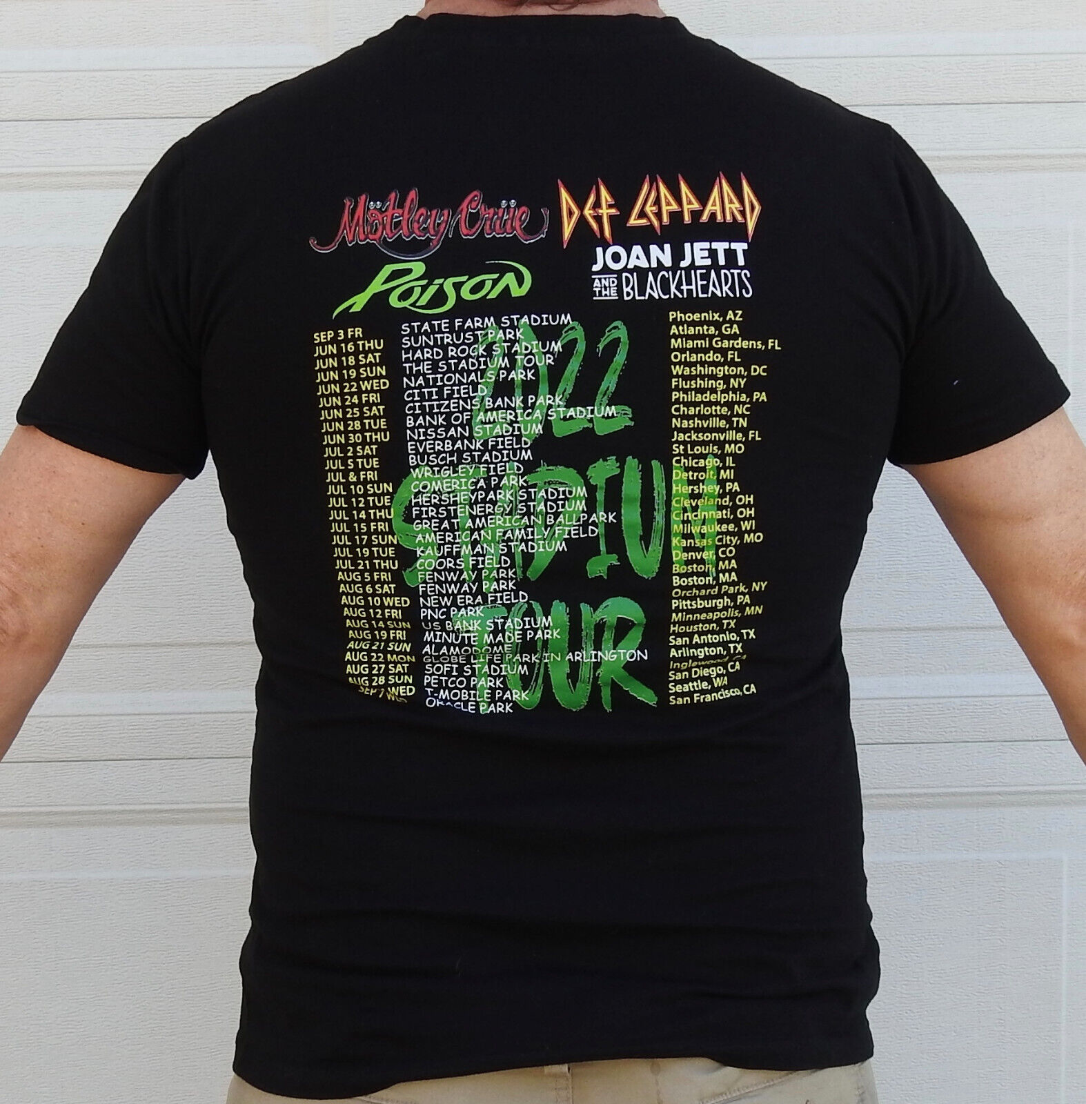 The Stadium Tour 2022 Shirt Music Concert T-Shirt Def Leppard Motley  Crue Poison Joan Jett & The Blackhearts Shirt
