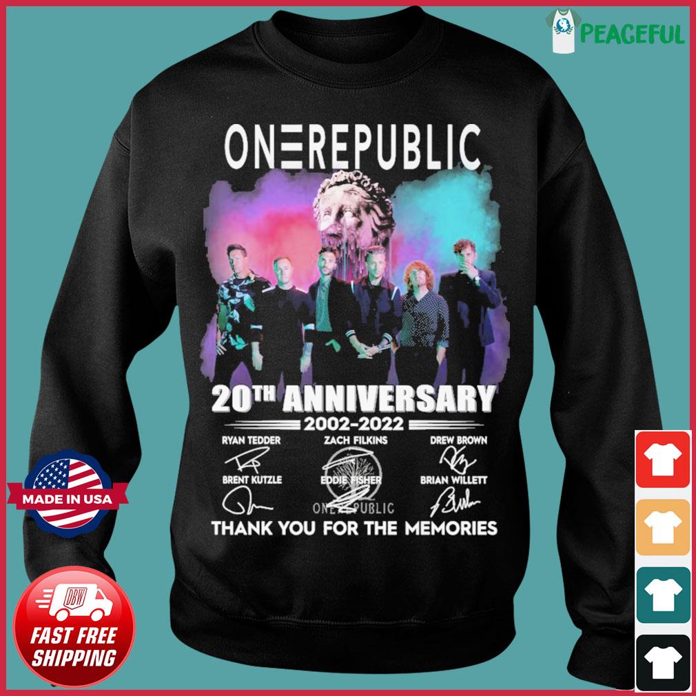 OneRepublic 20 Years 2002-2022 Thank You for The Memories Shirt Hoodie Sweatshirt Gift for Fan