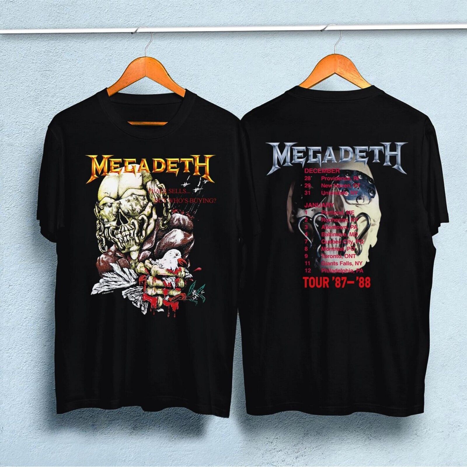 Vintage Megadeth Peace Sells Tour 1987 T-Shirt, Megadeth T-Shirt