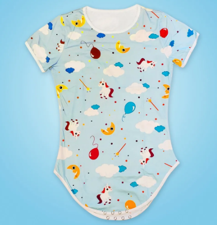 Baby ONESIE Diaper Lover And Sissy Pajamas Snap Crotch Romper Clothes Rabbit Dinosaur Printed