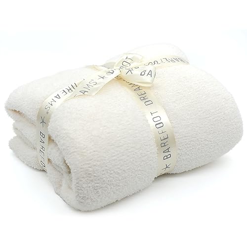Barefoot Dream’s CozyChic Throw (Cream, 54″ x 72″)