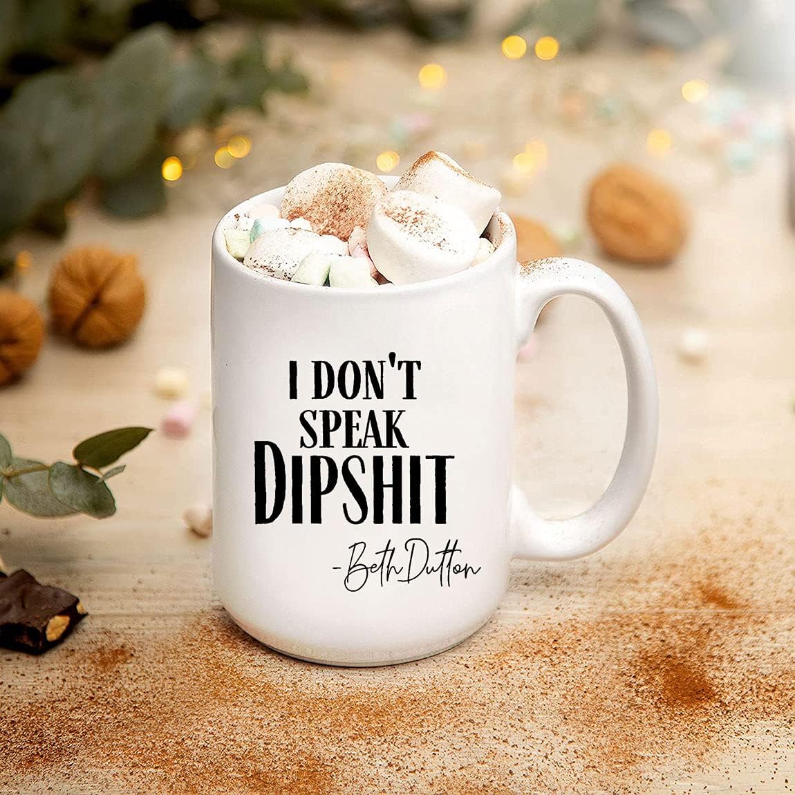 Personalized Funny Yellowstone Quotes, Yellowstone Mug, I Don’t Speak Dipshit Beth Dutton Mug, Funny Coffee Mug, Ceramic Novelty Coffee Mug, Tea Cup, Gift Present For Birthday, Christmas Thanksgiving