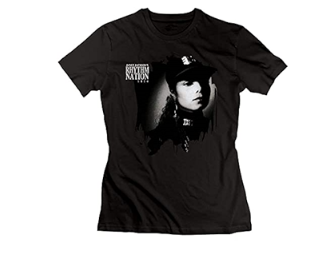 RonaldAMaurer Women’s Janet Jackson Rhythm Nation 1814 Fashion Cool Cotton T Shirt Black,Black,Small