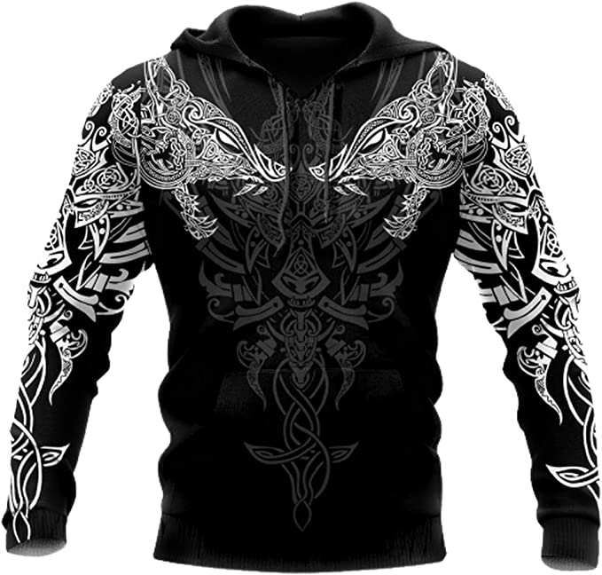Geki & Freki 3D Print Hoodies Unisex Pullover Hoodie Gift For Men, Women, Birthday, Christmas