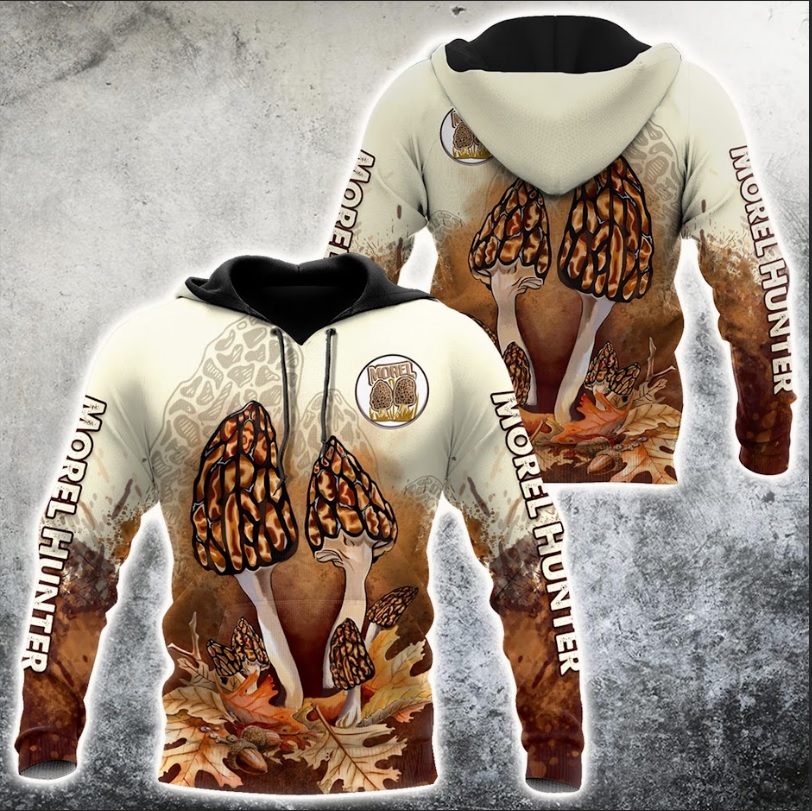 HAQCO Morel Mushrooms Hunter 3D Print Hoodies Unisex Pullover Hoodie Gift For Men, Women, Birthday, Christmas