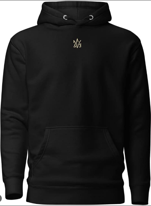 TEEWORLD Ukraine Trident Symbol Middle Ukrainian Zelensky Green Pullover Hoodie