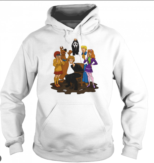 Daddy Tee Surprise! Horror Ghostface Scream and Scooby-Doo Halloween Halloween Pullover Hoodie Black