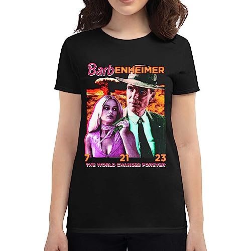 Barbenheimer Shirt The World Changes Forever Shirts Funny Movie 2023 Shirt Cillian Murphy & Margot Robbie T-shirt, Sweatshirt, Long Sleeve, Tank Top, Hoodie Gift For Fans