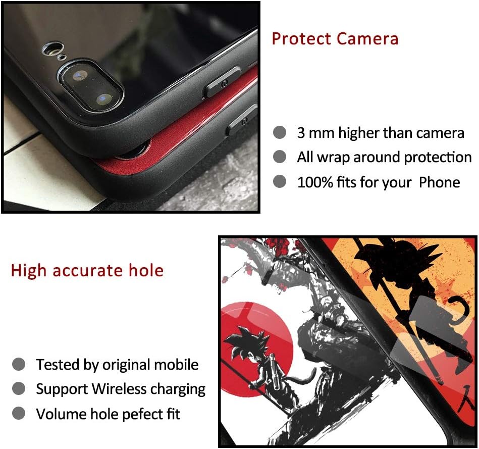 FUTURECASE Anime Seven Deadly Sins Meliodas Escanor Tempered Glass Case for iPhone 6 6S 7 8 Plus 12 11 Pro Max Mini X XR XS Max SE 2020(1, iPhone 12)