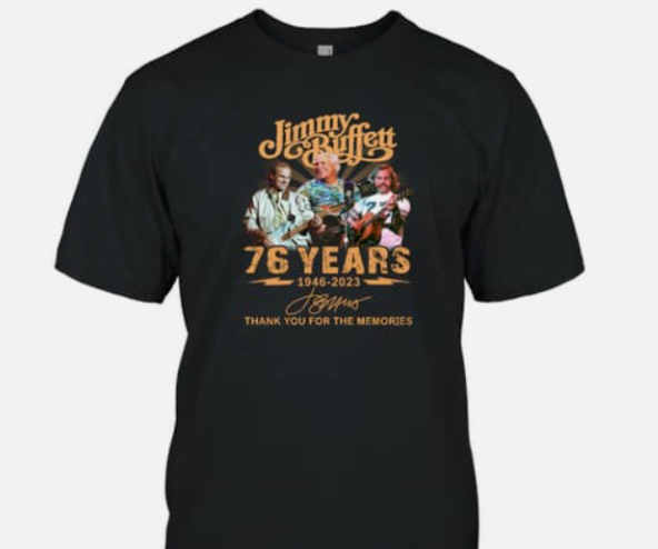 Jimmys Buffetts Retro Vintage T-Shirt, Jimmys Buffetts Thank You for The Memories, Memorial RIP Jimmys Buffetts Shirt with Quote Unisex T-Shirt Vintage 90s Shirt Gift for Mens Women t2 Multicolor
