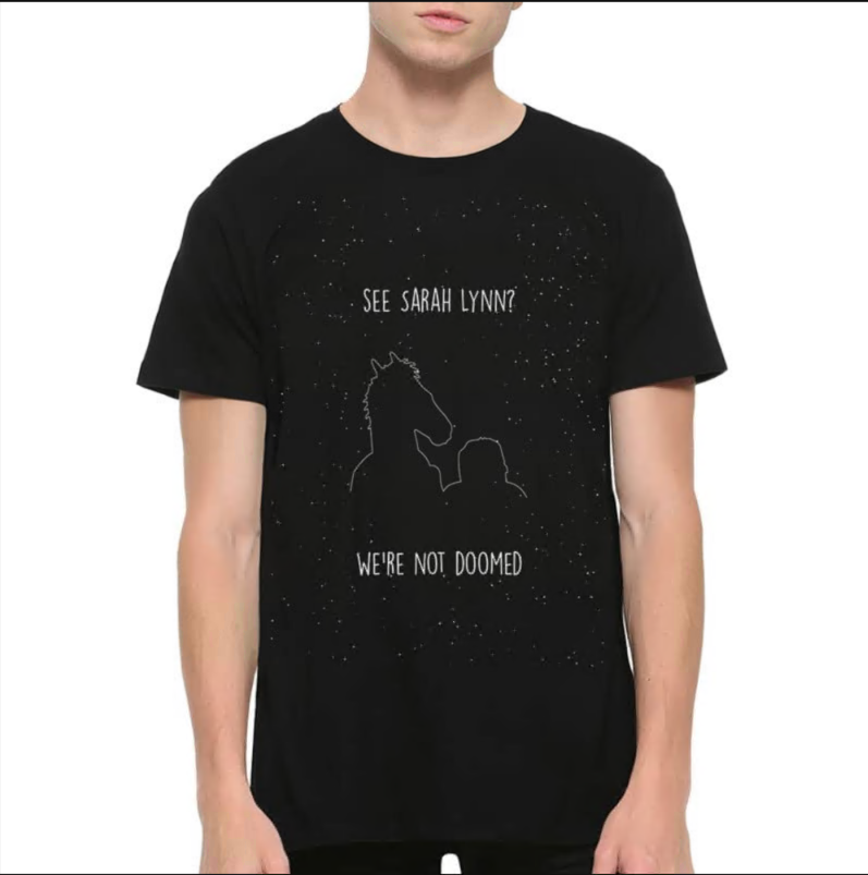 BoJack Horseman See Sarah Lynn We’re Not Doomed T-Shirt Large Black