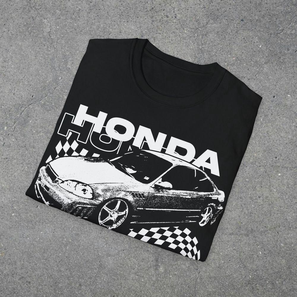 Vintage Retro Honda Civic Car T-Shirt Men s Casual Cotton Tee Perfect Gift for Car Guys Y2K Graphic Design